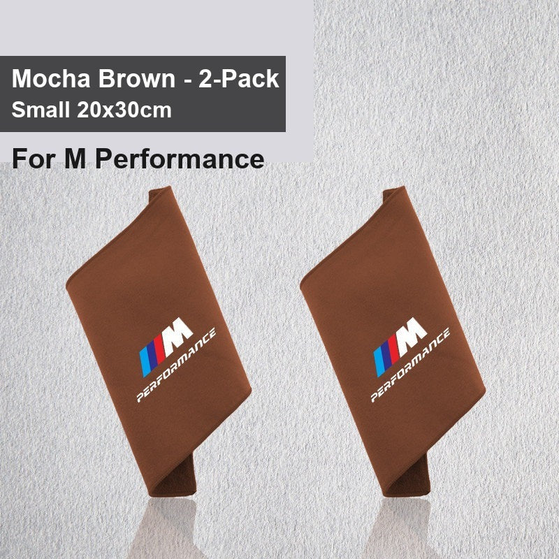 BMW car wash towel - Pack of 2 M Performance Mocha Brown Small