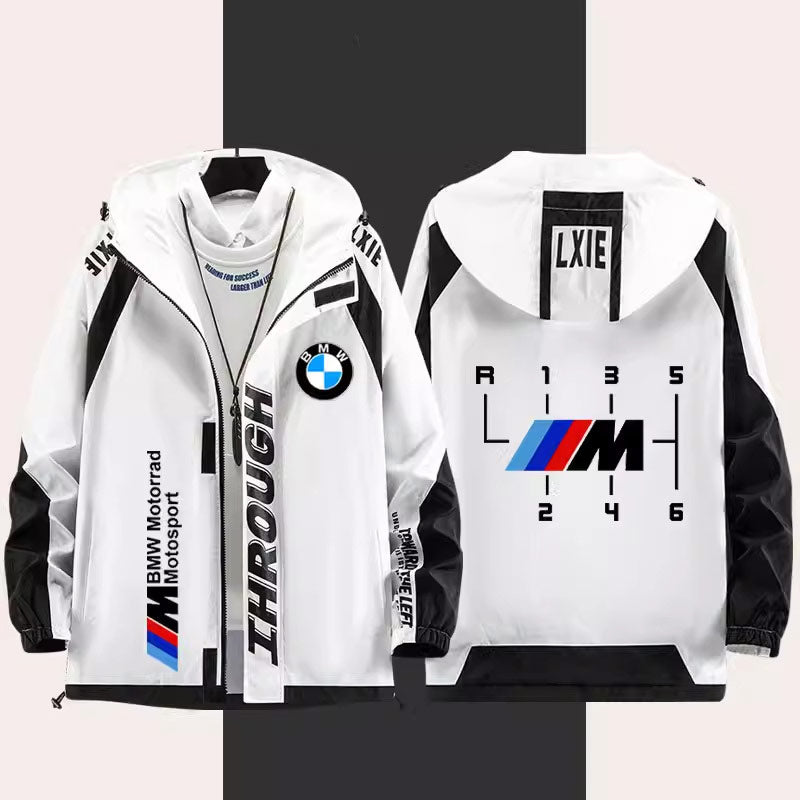 BMW M Power Windbreaker Jacket - Hooded, Customizable Graphics