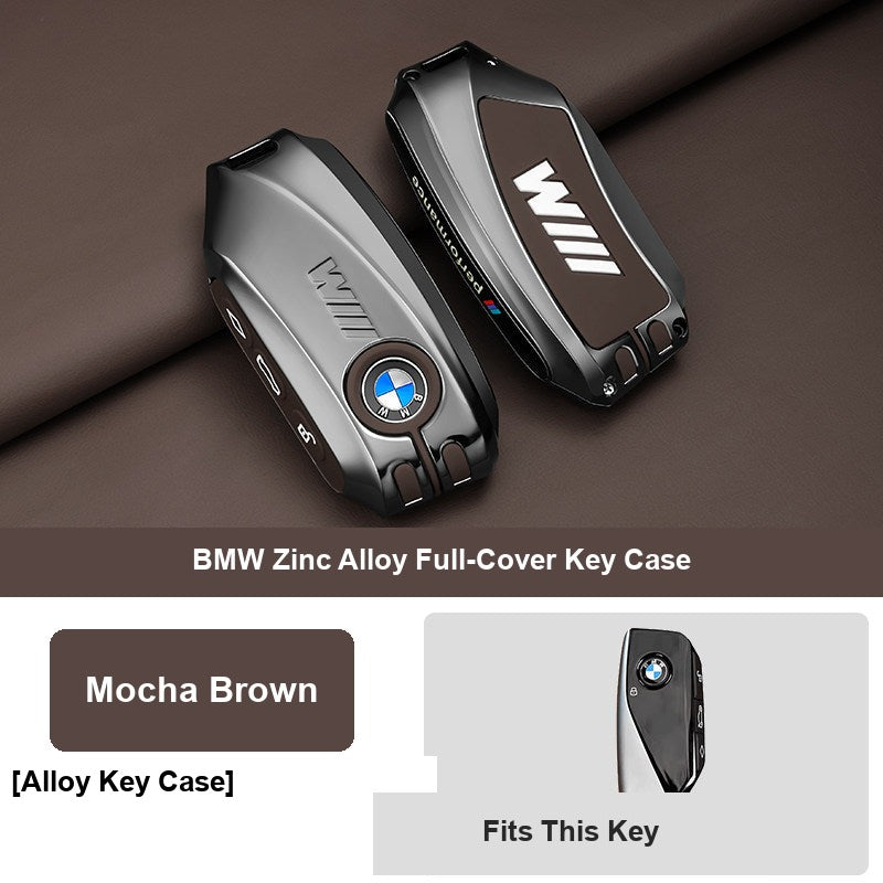 Mocha brown BMW key fob case only, no keychain