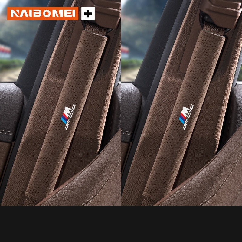 BMW M Seat Belt Shoulder Pad Cover - Suede Strap Protector