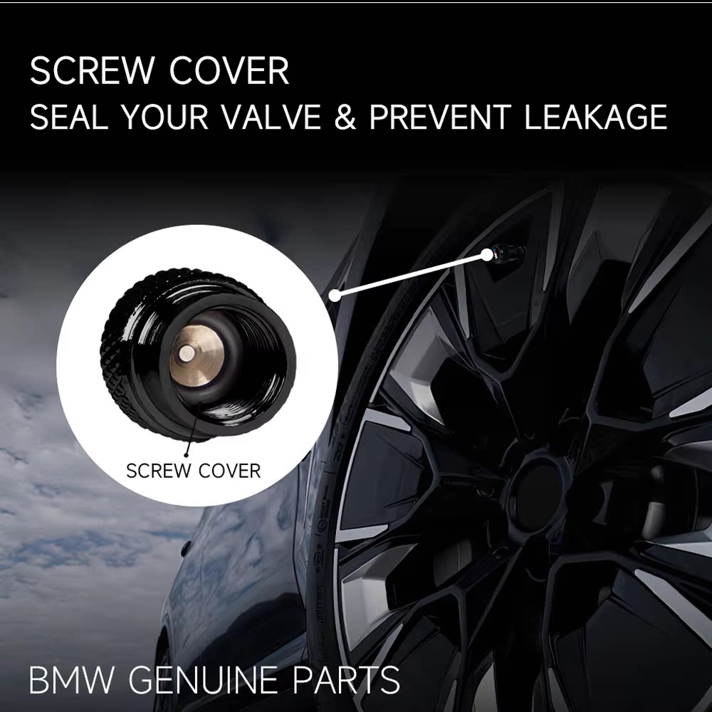 BMW M Aluminum Alloy Tire Valve Stem Caps - Set of 4