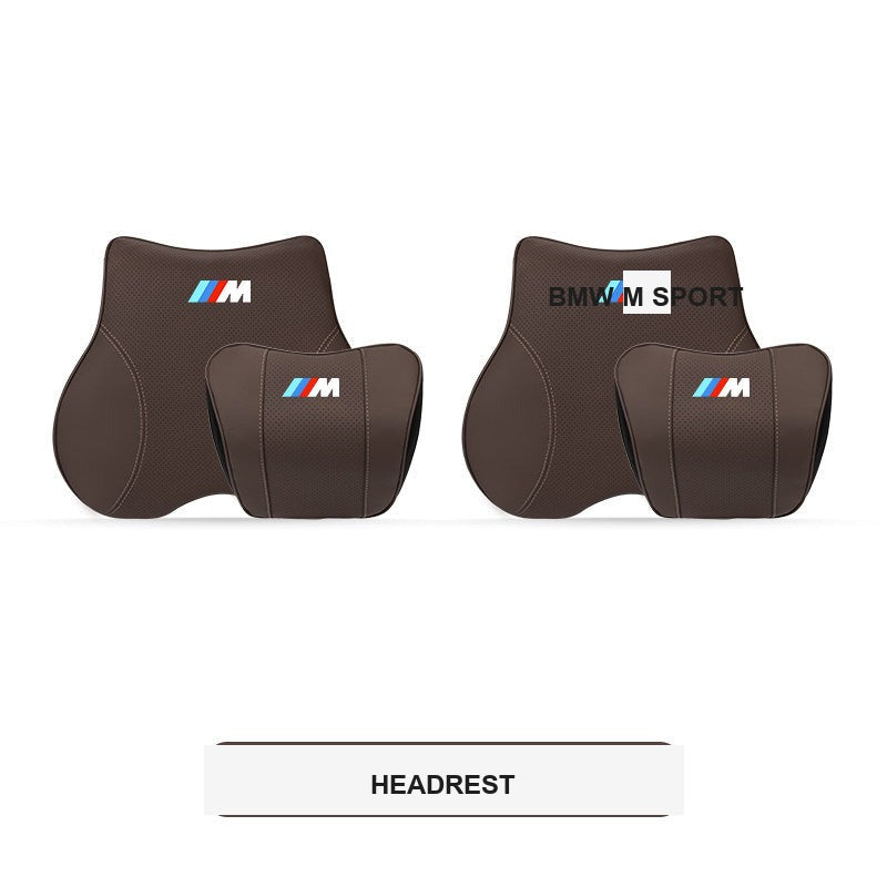 BMW M Sport Ergonomic Car Headrest & Lumbar Support Pillows (3, 4, 5 Series & X1-X7)
