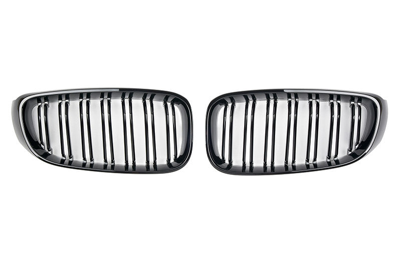 BMW Kidney Grille - Gloss Black Front Grille, F34 3GT (2012-23) - Double Line Gloss Black