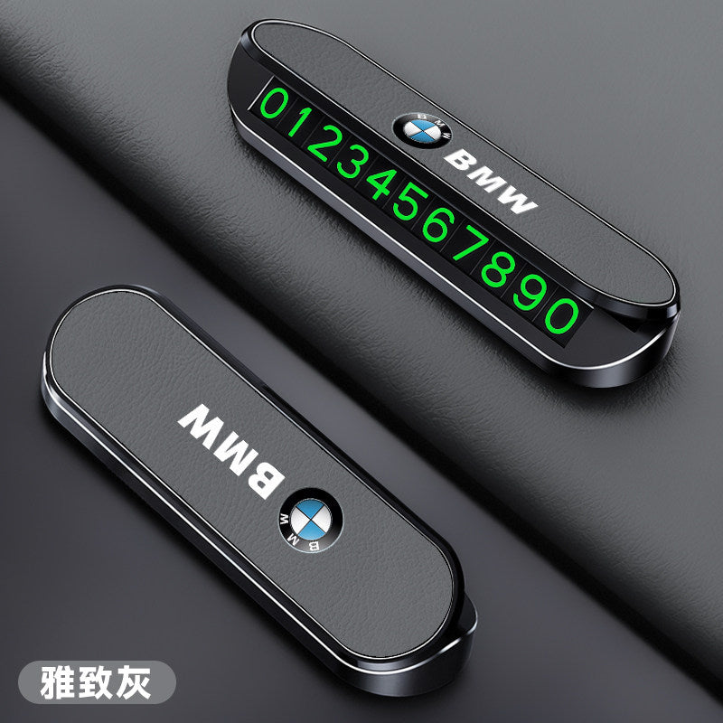 It is suitable for BMW 3 Series 5 Series X1X3X4X5 car temporary parking license plate moving car phone number plate in-car supplies