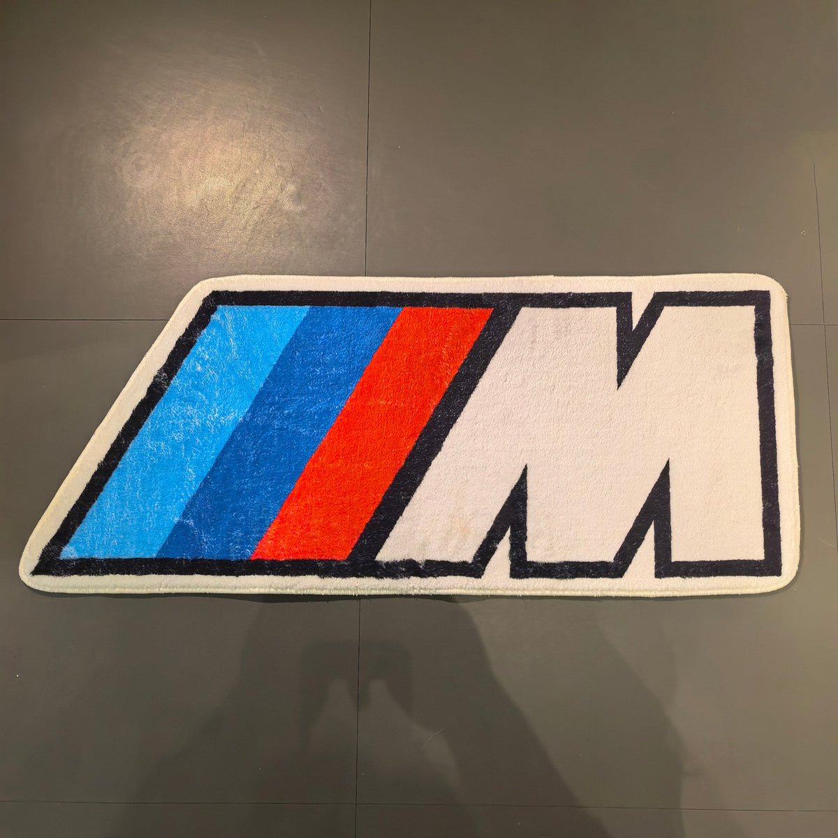 BMW M Stripe Shaped Area Rug - Plush Anti-Slip Floor Mat