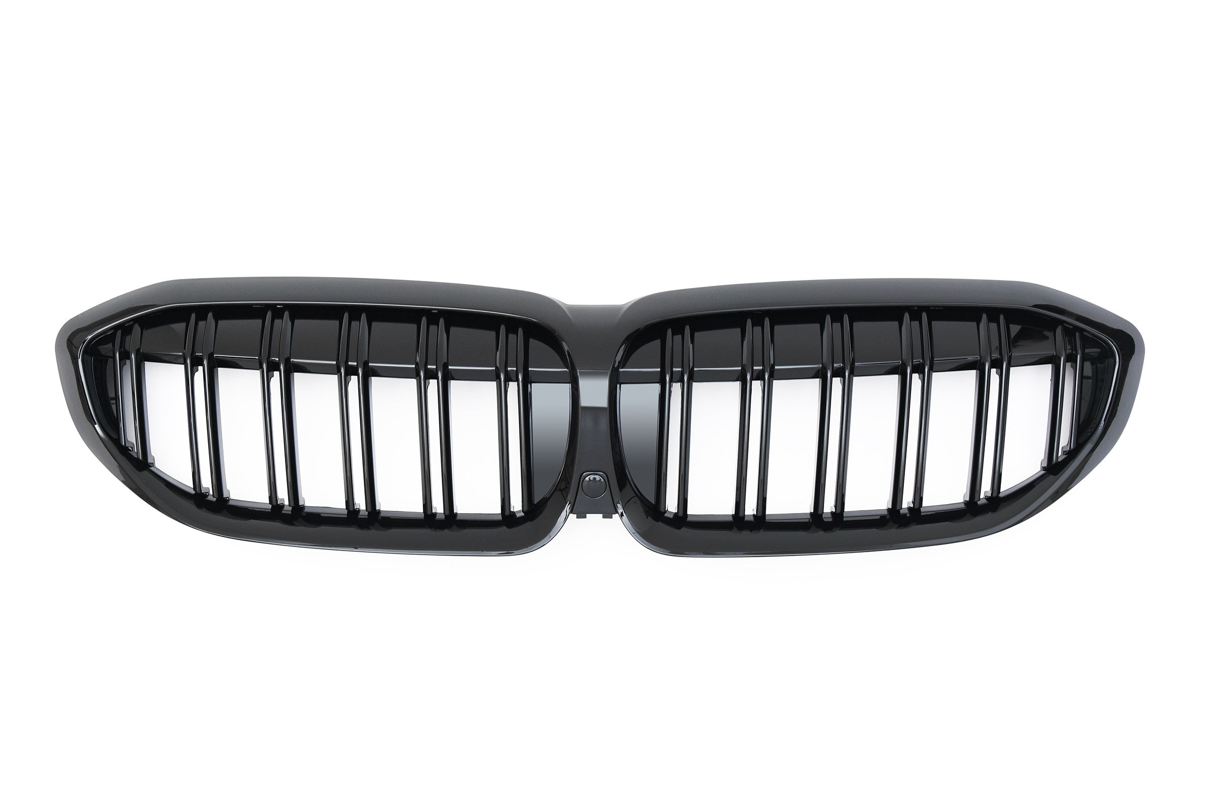 BMW Kidney Grille - Gloss Black Front Grille, G20 3 Series (2020-22) - Double Line Gloss Black