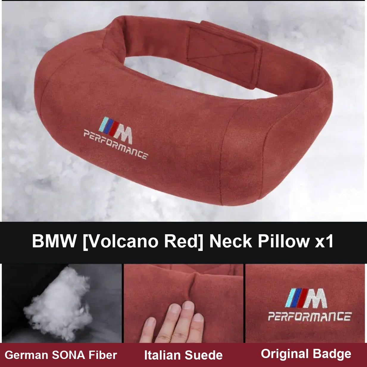 BMW M Performance neck pillow single, volcano red