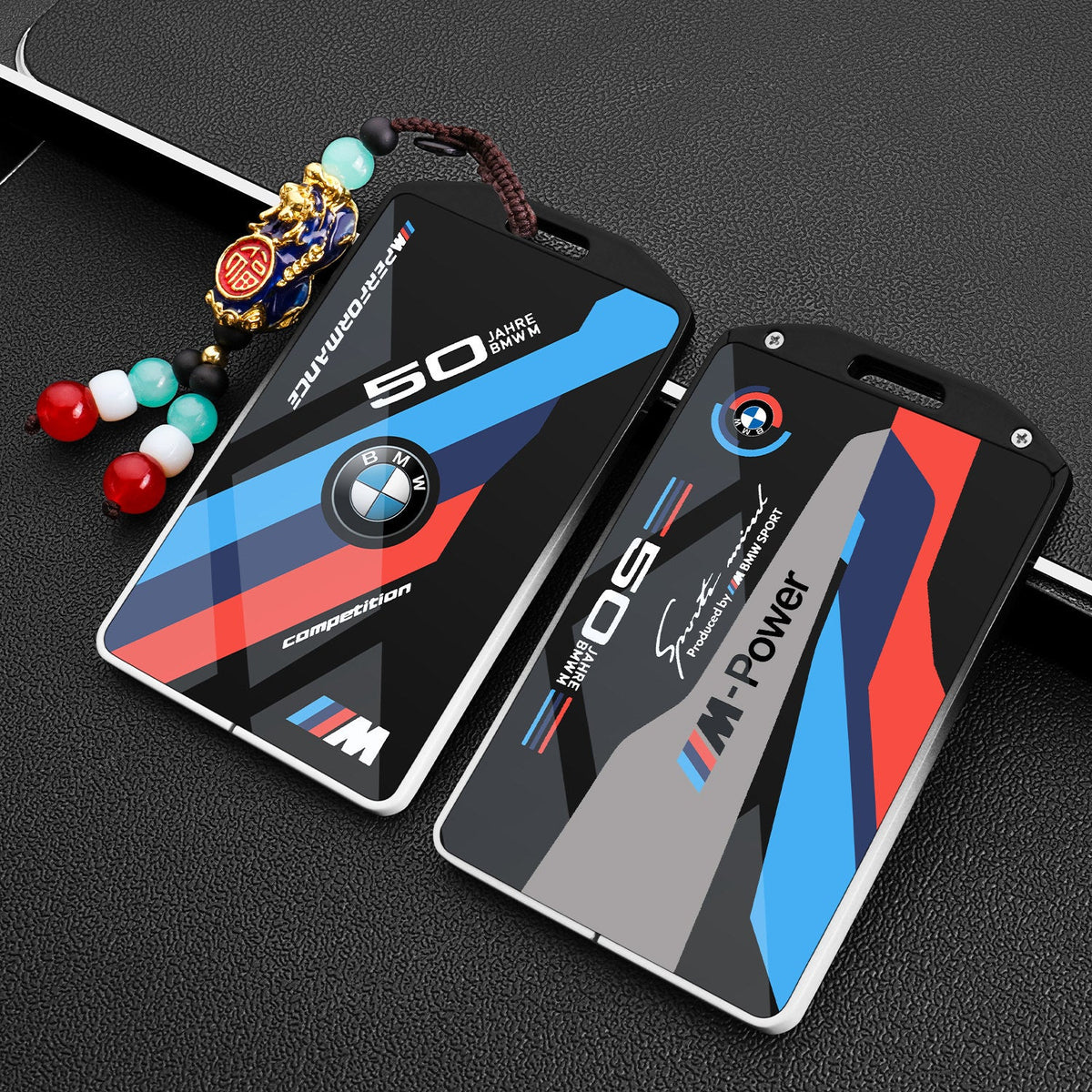 BMW Card Key Cover - Racing-Style Metal Card Holder