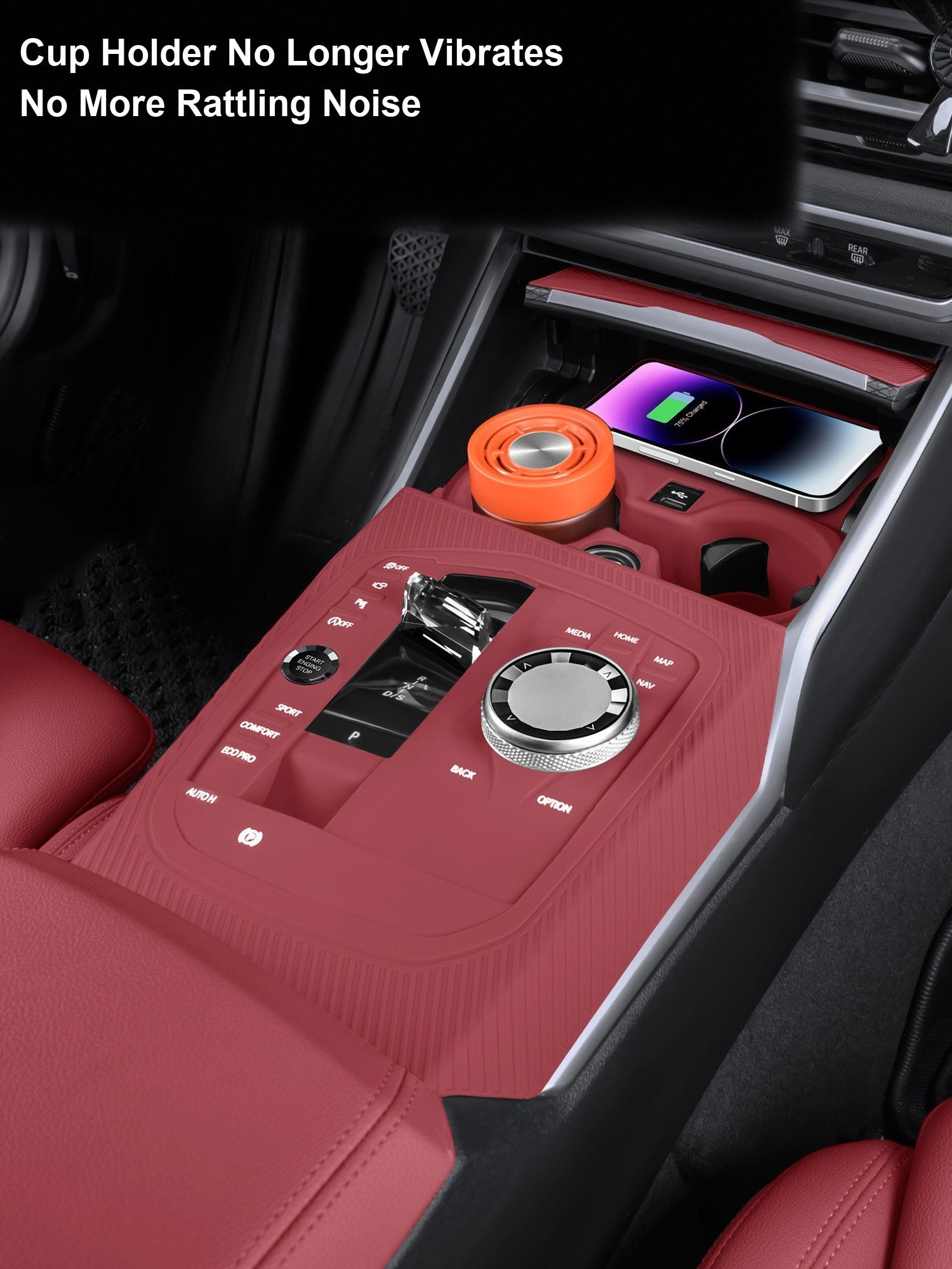BMW center console silicone pad, multiple fitments and colors