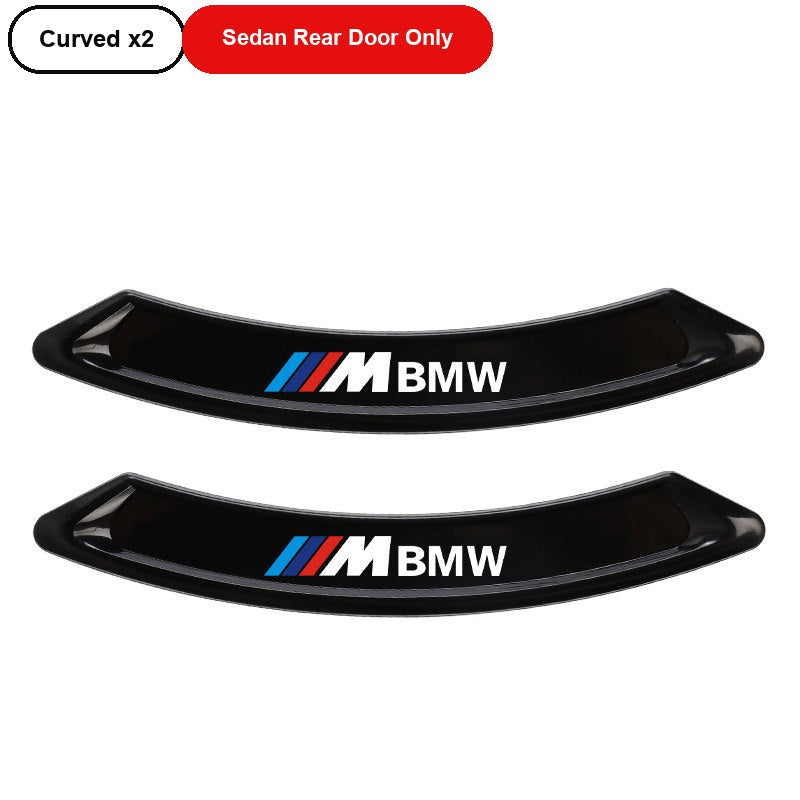 BMW M-Mark Black door corner guard, Curved x2