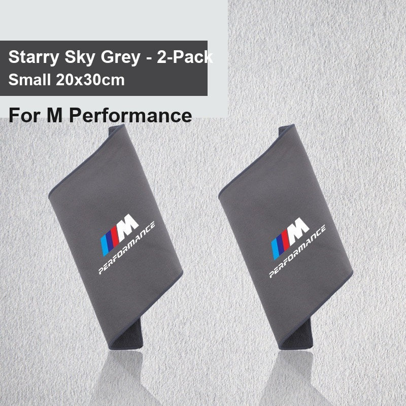BMW car wash towel - Entering two M Performance starry sky gray trumpets