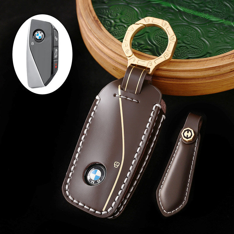 BMW Horseshoe-Style Genuine Leather Key Case