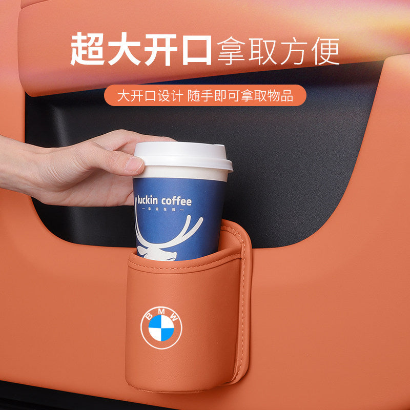 For BMW i3 Series 5 Series 7 Series Car Water Cup Holder X1iX3X4X5X7 Car Placement Box Door Trash Can