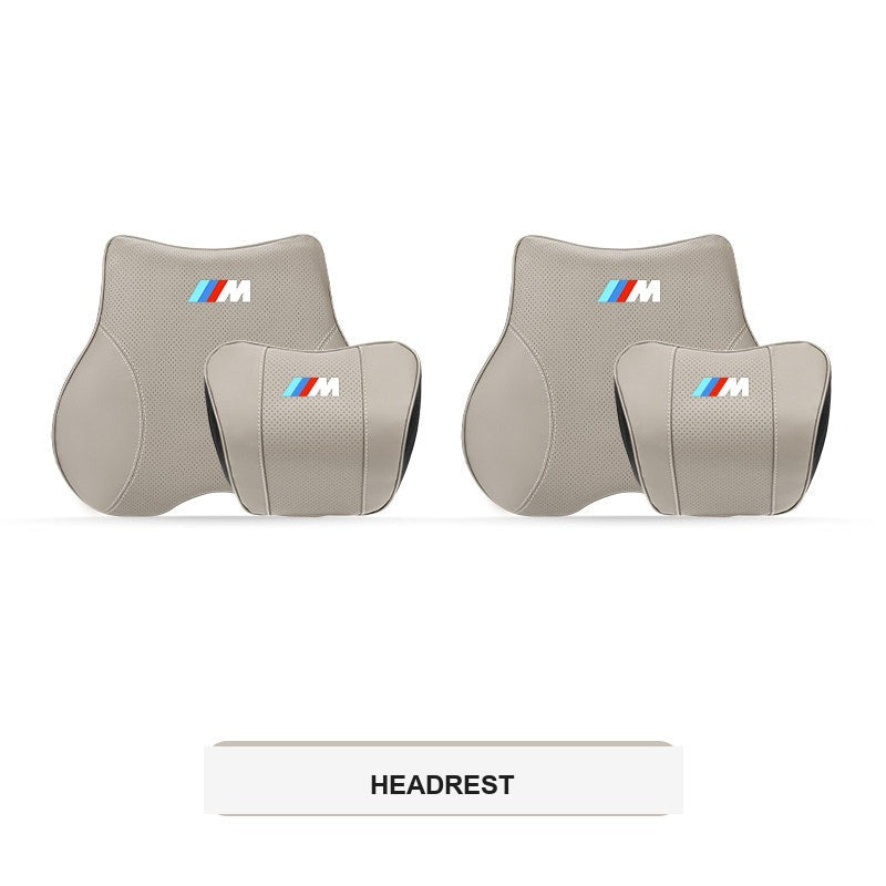 BMW M Sport Ergonomic Car Headrest & Lumbar Support Pillows (3, 4, 5 Series & X1-X7)