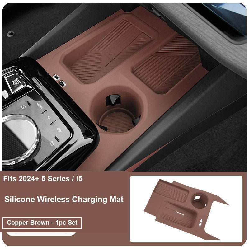 BMW 5 Series i5 wireless charging mat, Copper Brown
