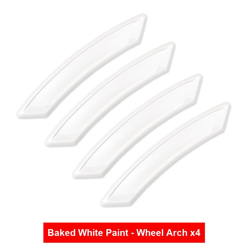 BMW baked white paint wheel arch guard strips, set of 4