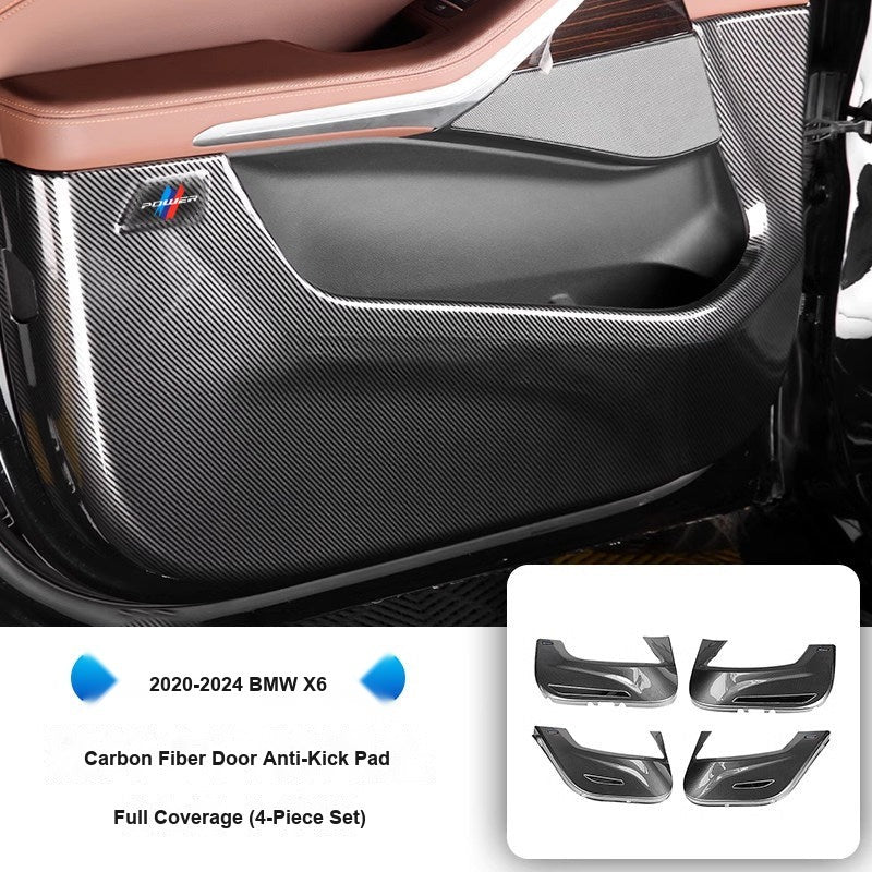 BMW 2020-2024 X6 - Carbon Fiber Door Anti-Kick Pads (4-Piece) - Carbon Fiber Anti-Kick Pad