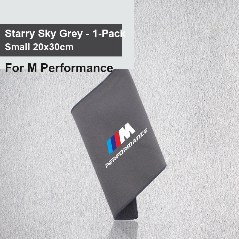 BMW car wash towel - Entering one M Performance starry sky gray trumpet