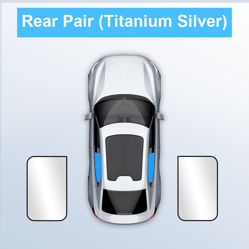 BMW magnetic side window sunshade - rear pair, titanium silver