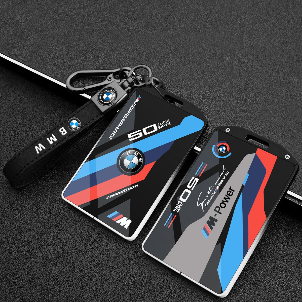 BMW Card Key Cover - Racing-Style Metal Card Holder