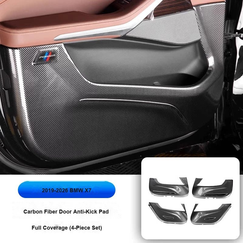 BMW 2019-2026 X7 - Carbon Fiber Door Anti-Kick Pads (4-Piece) - Carbon Fiber Anti-Kick Pad
