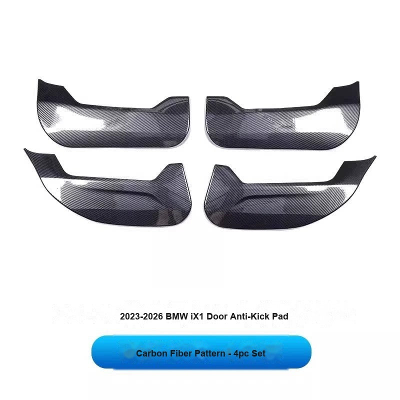 BMW 2023-2026 iX1 - Carbon Fiber Door Anti-Kick Pads (4-Piece) - Carbon Fiber Anti-Kick Pad