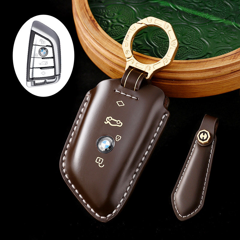 BMW Horseshoe-Style Genuine Leather Key Case