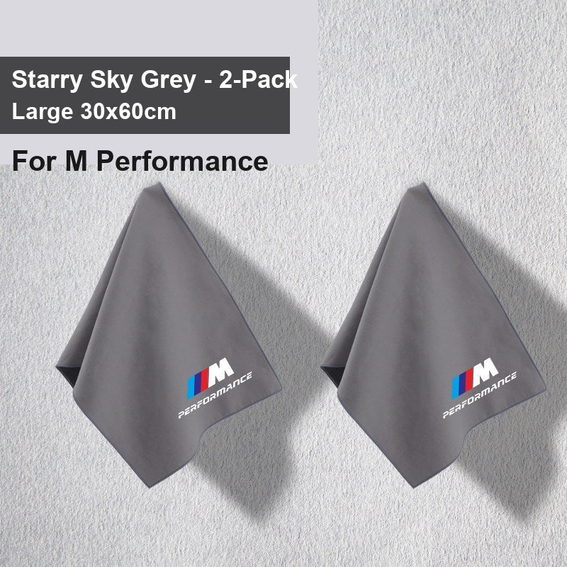 BMW car wash towel - Entering two M Performance starry sky gray large sizes