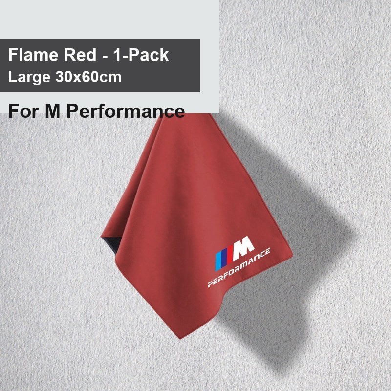 BMW car wash towel - Entering one M Performance flame red large size