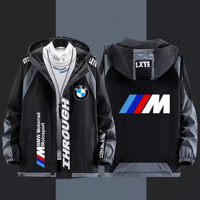 BMW M Power Windbreaker Jacket - Hooded, Customizable Graphics