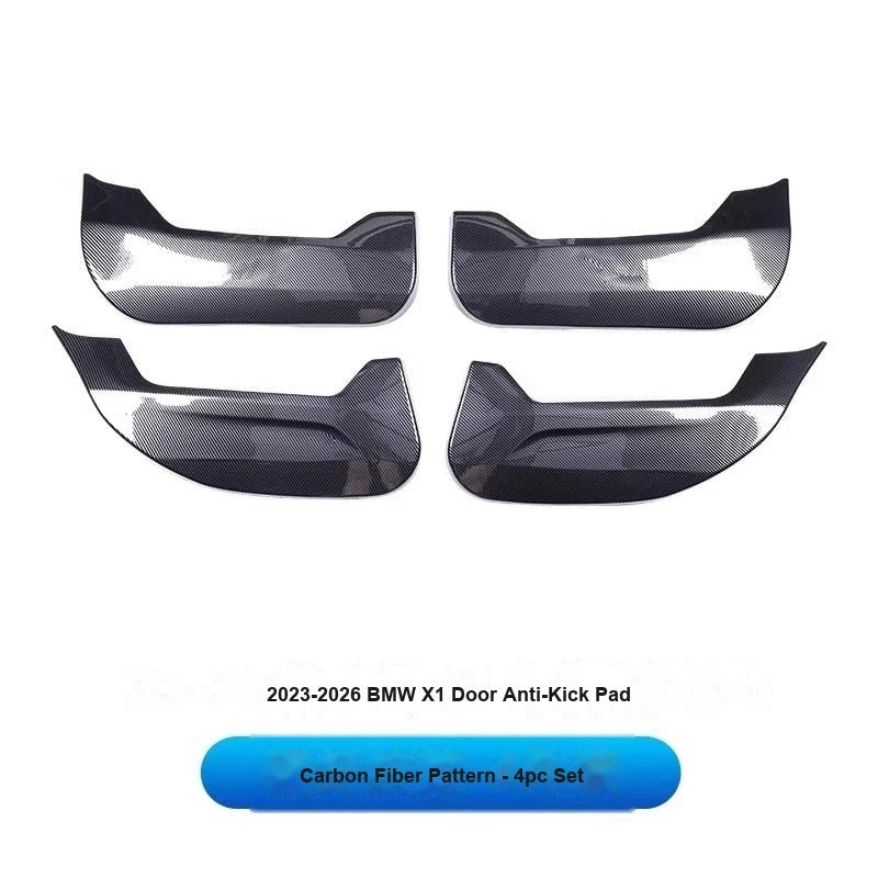BMW 2023-2026 X1 - Carbon Fiber Door Anti-Kick Pads (4-Piece) - Carbon Fiber Anti-Kick Pad