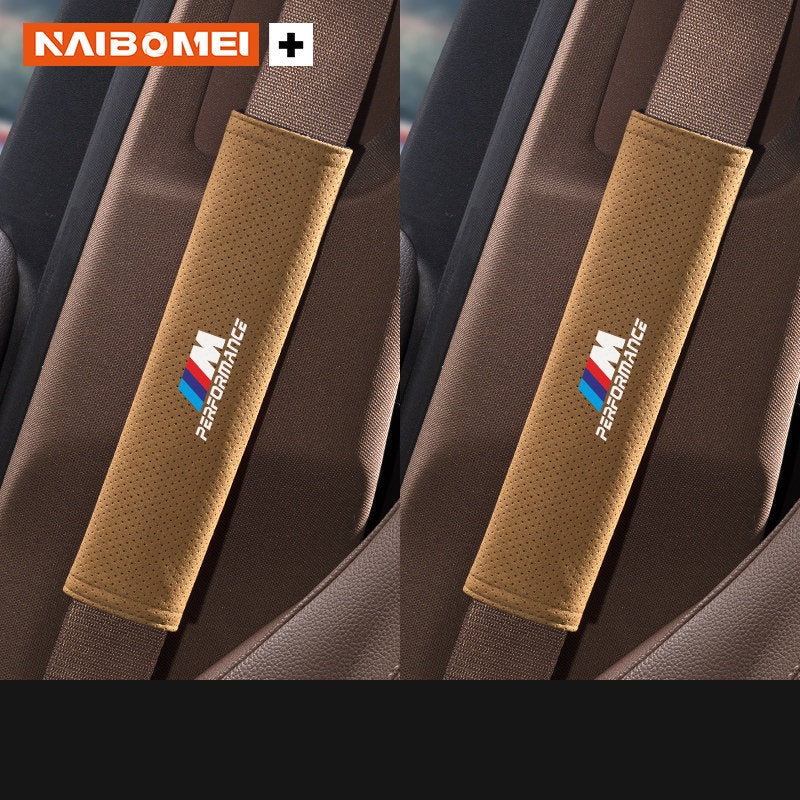 BMW M Seat Belt Shoulder Pad Cover - Suede Strap Protector
