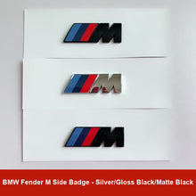 BMW M Side Fender Badge - Metal M Emblem Sticker (2 Pcs)