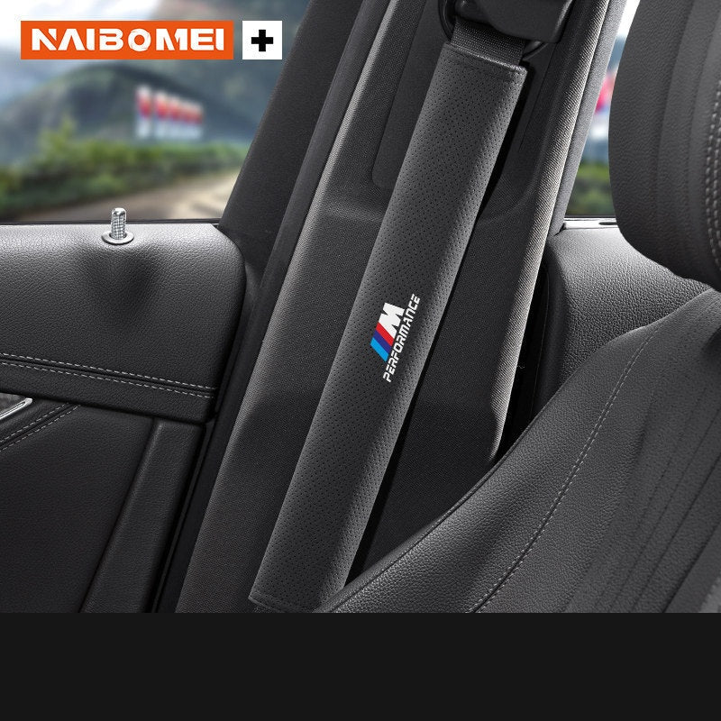 BMW M Seat Belt Shoulder Pad Cover - Suede Strap Protector