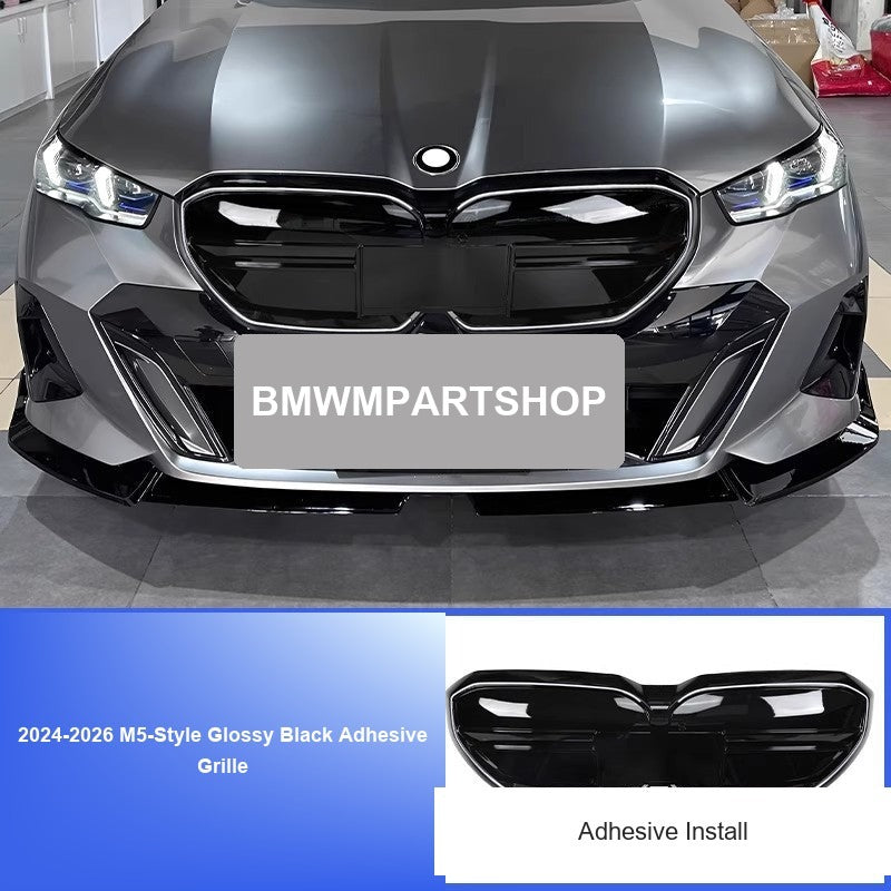 BMW 5 Series Grille - 2024-2026 M5-Style Glossy Black Adhesive Grille