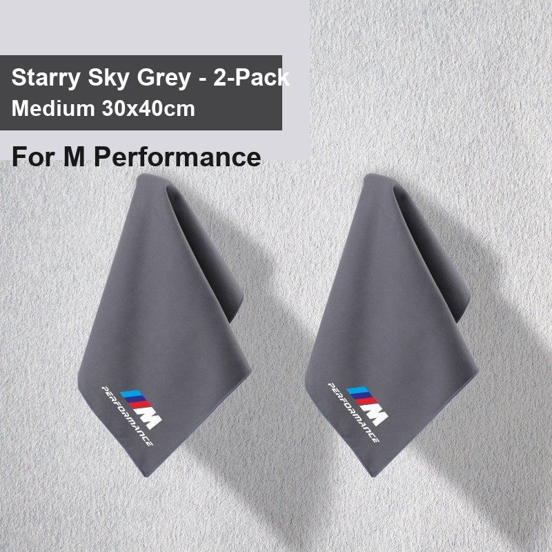 BMW car wash towel - Entering two M Performance starry sky gray medium