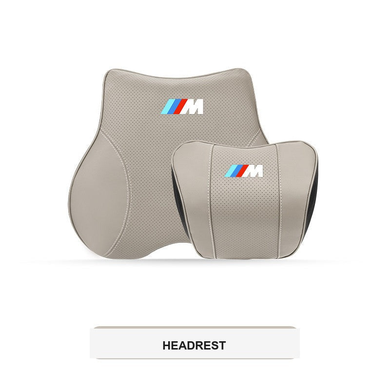 BMW M Sport Ergonomic Car Headrest & Lumbar Support Pillows (3, 4, 5 Series & X1-X7)