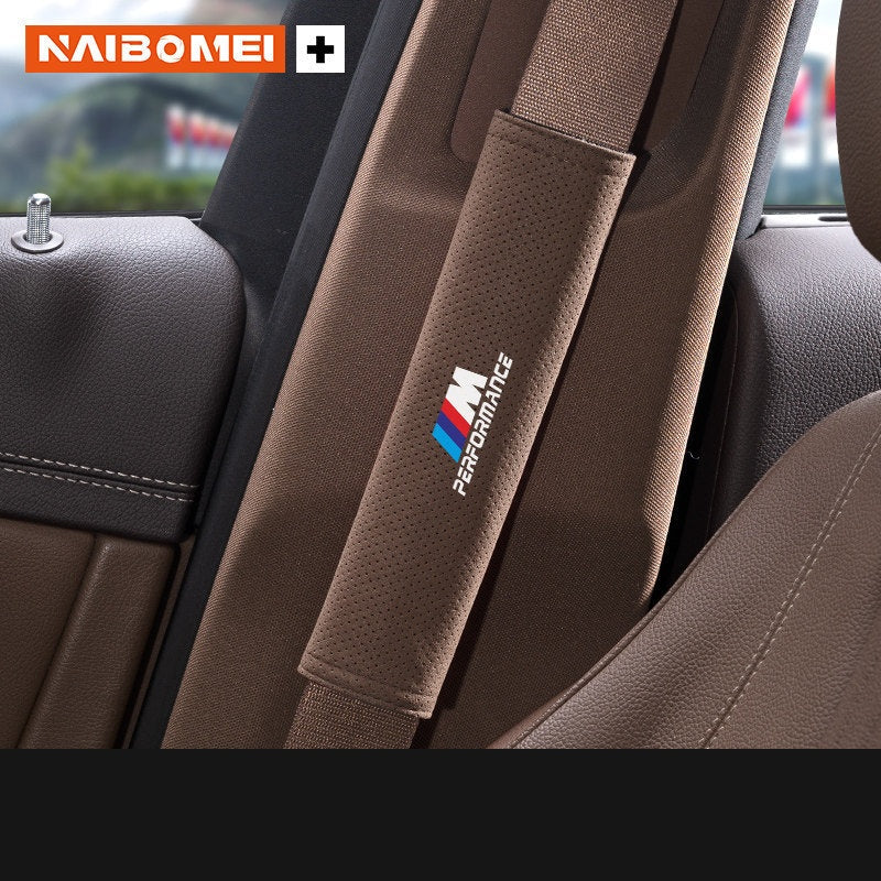 BMW M Seat Belt Shoulder Pad Cover - Suede Strap Protector