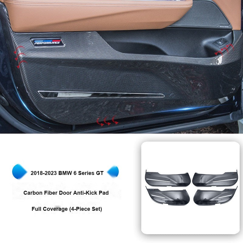 BMW 6 Series GT - Carbon Fiber Door Anti-Kick Pads (4-Piece) - Carbon Fiber Anti-Kick Pad