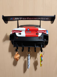 BMW M4 GT3 Wall Key Holder - No-Drill Key Hook Rack