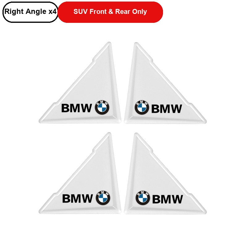 BMW white right angle door corner guards, set of 4, for SUV