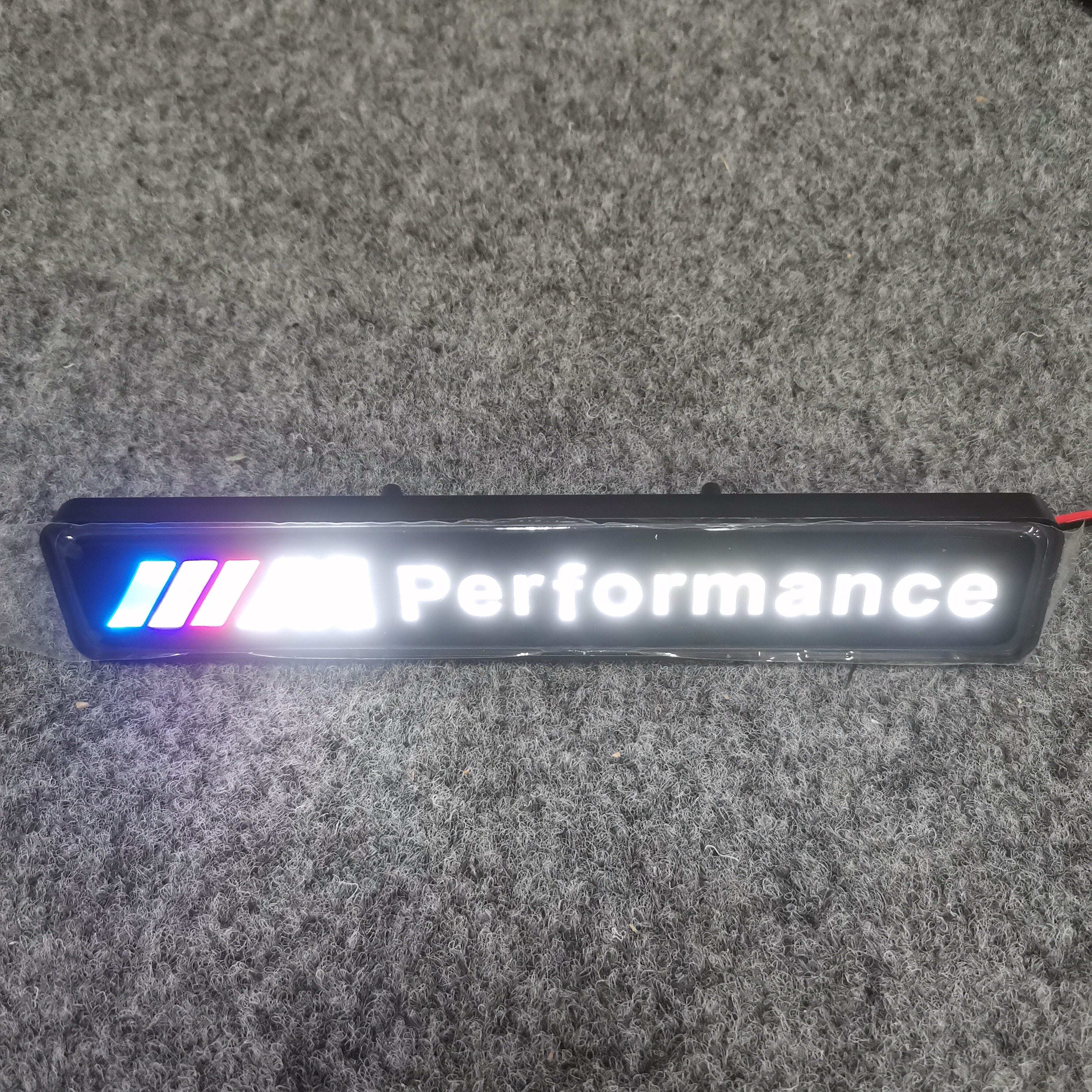M Performance LED grille badge bar illuminated white