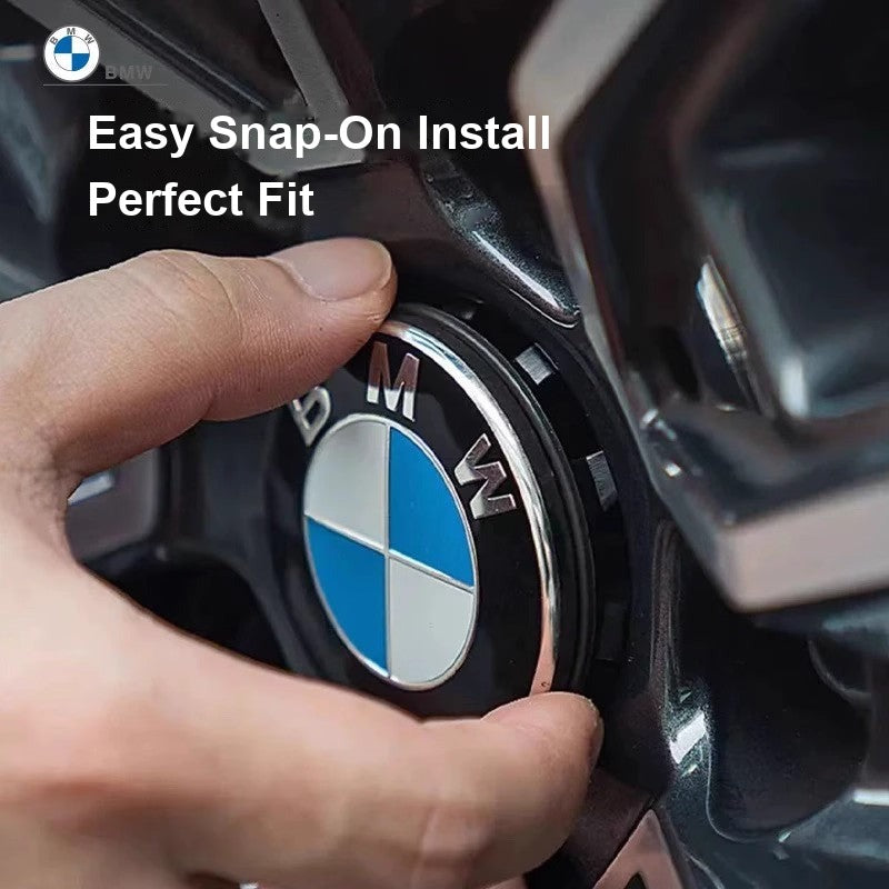 BMW floating center cap easy snap-on installation