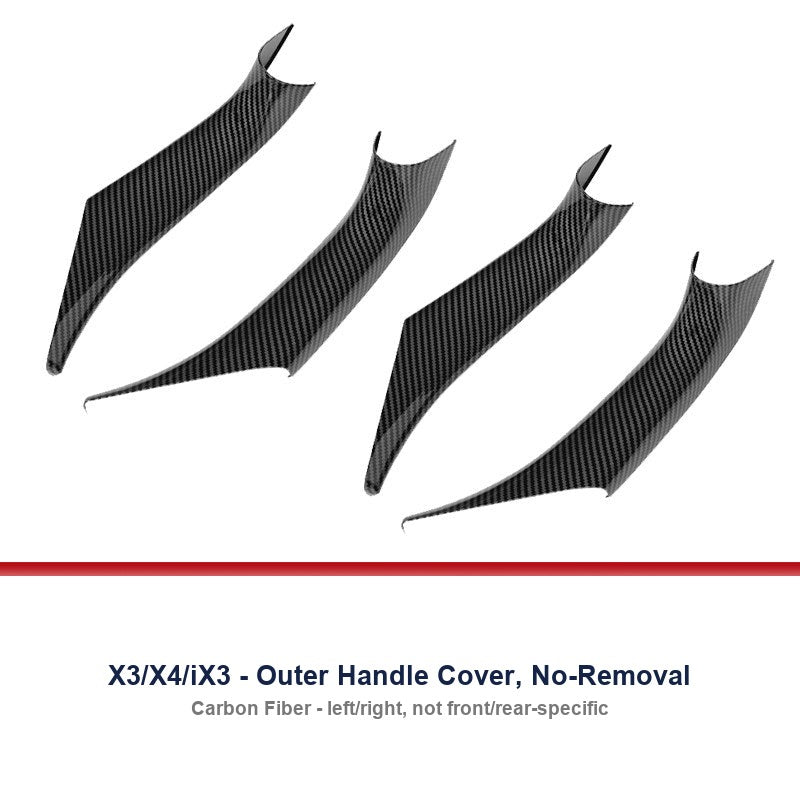 BMW door handle cover - 2018-2024 X3ix3X4 [Carbon Fiber Texture Inner Door Handle Covers] has four front and rear doors