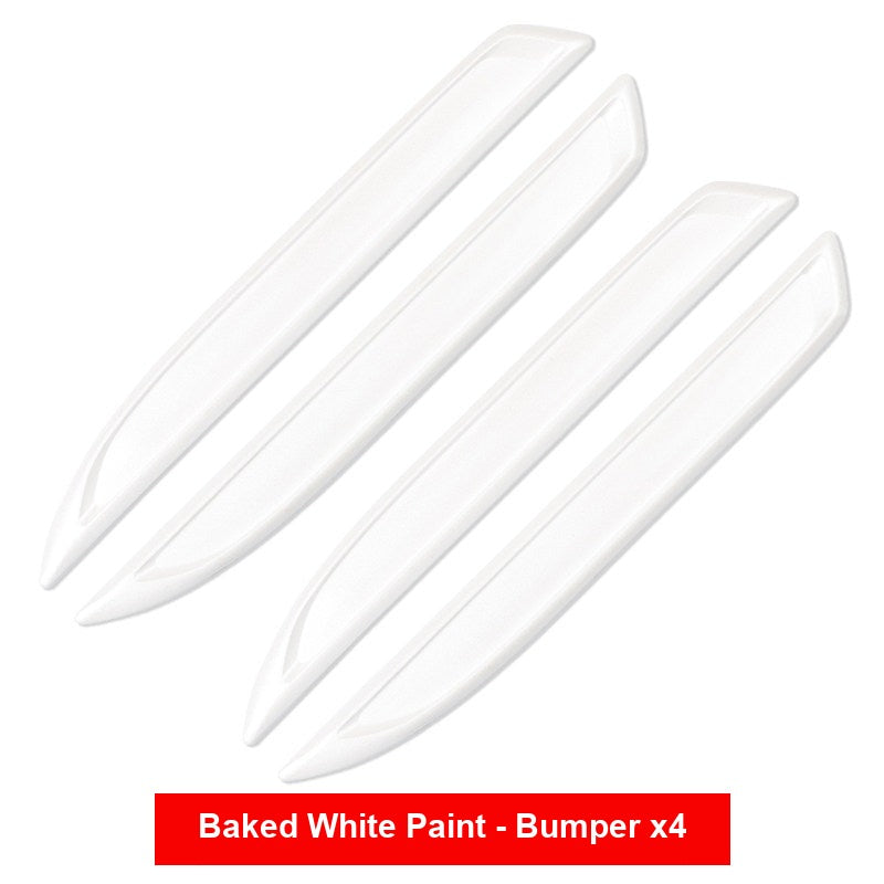 BMW baked white paint bumper guard strips, set of 4