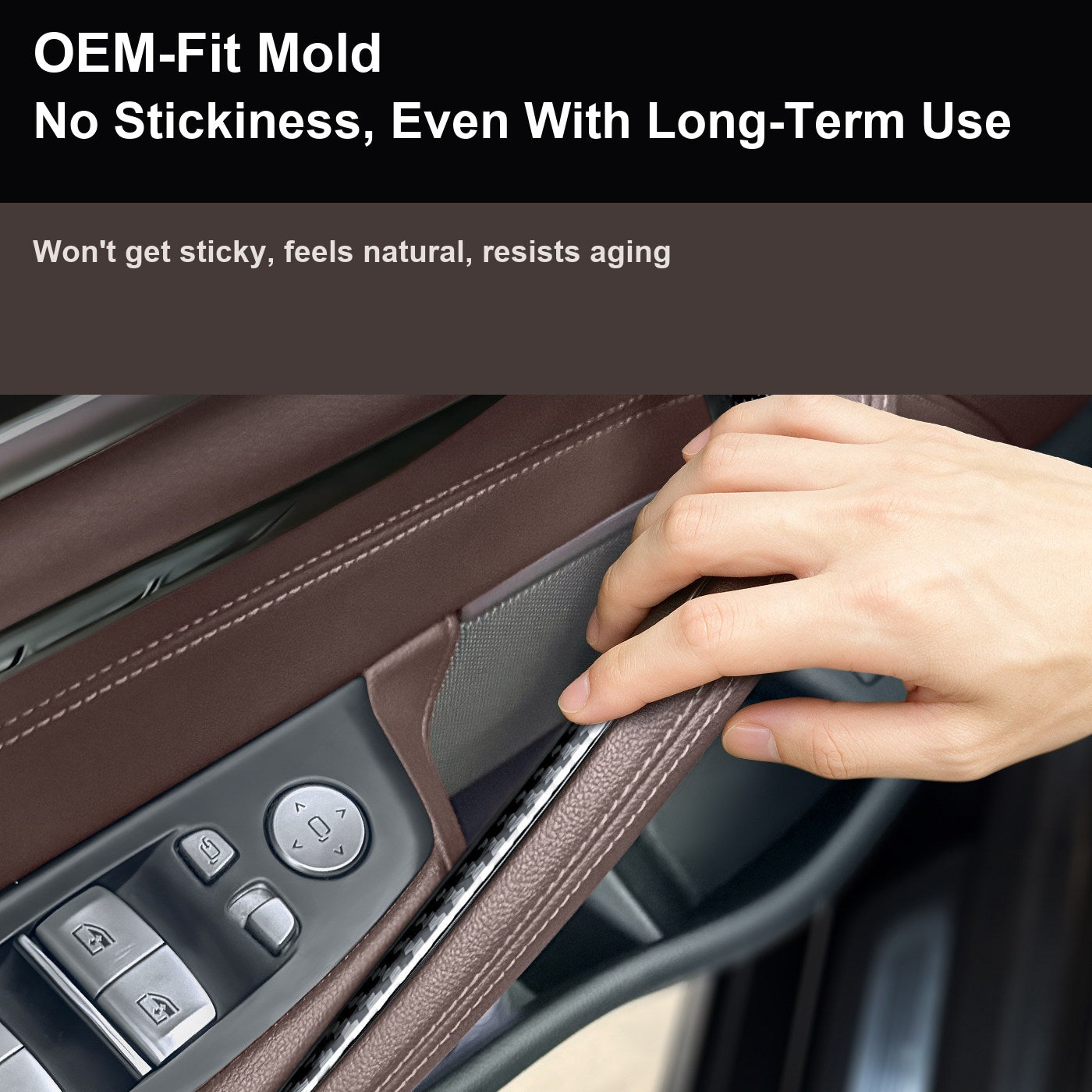 BMW door handle cover - snap-fit installation, no stickiness