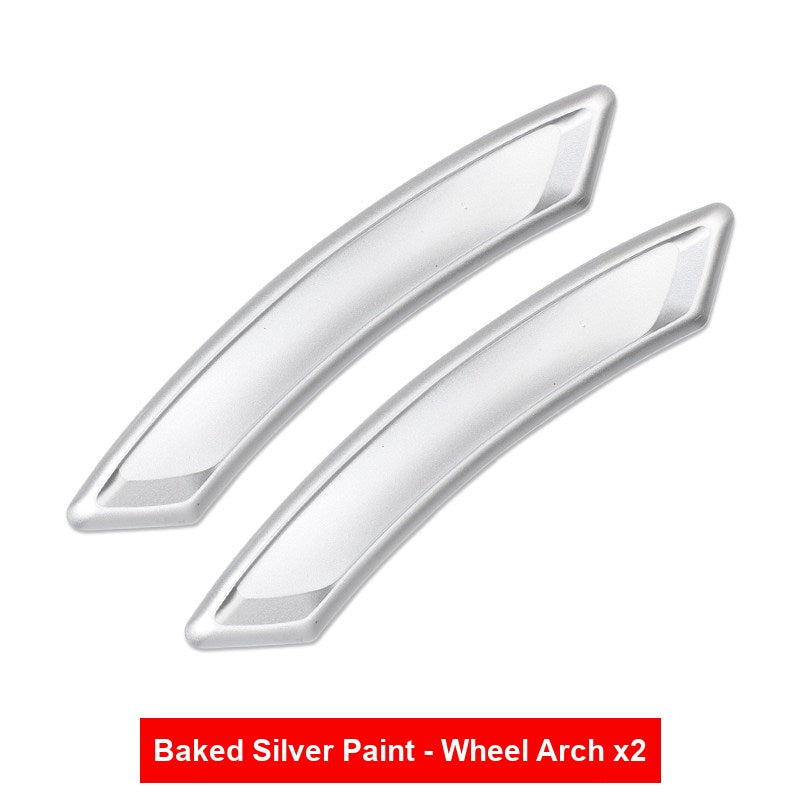 BMW baked silver paint wheel arch guard strips, set of 2
