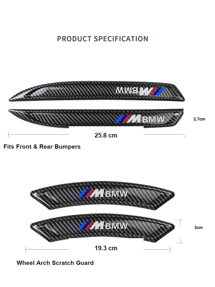 BMW bumper and wheel arch guard product specification dimensions