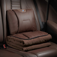 BMW Car Lumbar Support Pillow with Blanket Set