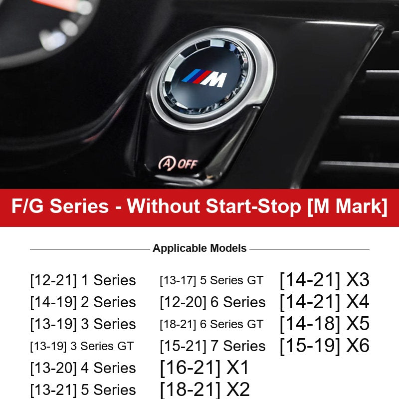 BMW F/G Series button cover for cars without start-stop - M Mark